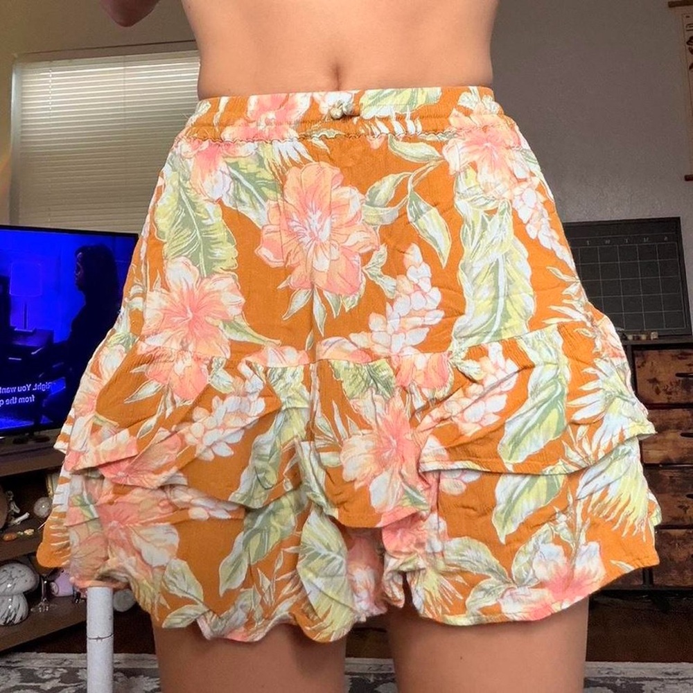 Floral Ruffle Shorts